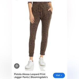Pistola Womens Alessa Leopard Print Jogger Pants Size L
